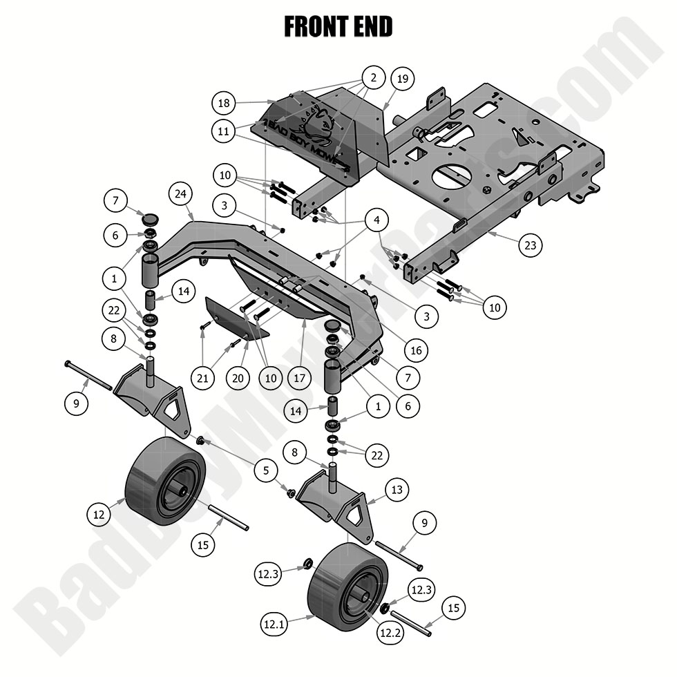 1993 - Bad Boy Mower Parts Lookup > 2019 > Revolt > Front End